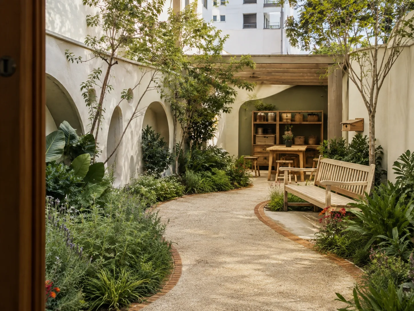Imagem ilustrativa de um jardim acolhedor